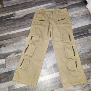 TCL Tan Pants with Button Detail